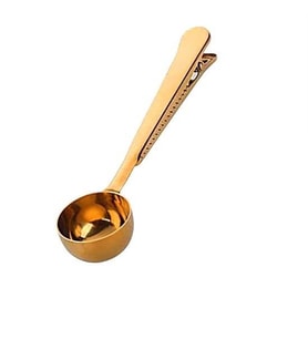 River World Mandallı Kahve Ölçü Kaşığı Gold Çok Fonksiyonlu Paslanmaz Çelik Kaşık