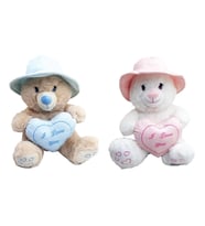 Peluş Şapkalı Ayı 43 CM (Karışık)