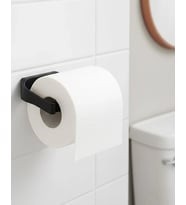 Modern Siyah Tuvalet Kağıtlığı Duvar Tipi Minimal Tasarım Peçetelik