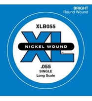D'Addario XLB055 XL Nickel Wound Bas Gitar Tek Teli ($0.055$ İnç) Orta Tansiyon, Karakteristik XL Serisi Berraklığı, Uzun Ömürlü Nikel Kaplama ve Hassas Entonasyon