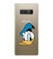 Samsung Galaxy Note 8  Kamera Korumalı Kapak Donald Duck Tasarımlı  Şeffaf  Kılıf