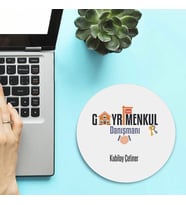 İsimli Gayrimenkul Danışmanları İçin Yuvarlak Mousepad