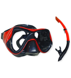 Star Diving Dalış Maskesi ve Snorkel Yetişkin - 51715-KIRMIZI