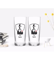 BK Gift Kişiye Özel Renkli Baskılı Godfather Baba Tasarımlı İkili Rakı Bardağı Seti-15 (Beyaz)