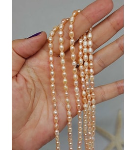 İnci Dizi Pembe Royal Quality 4*5mm (53330)