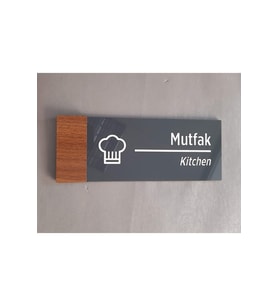Wooden Serisi Mutfak Yönlendirme Tabelası