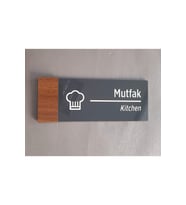 Wooden Serisi Mutfak Yönlendirme Tabelası