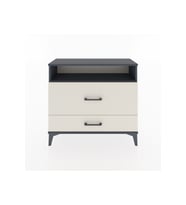 Arges Şifonyer Tek Raflı 2 Çekmeceli 88x30x80 Antrasit-Aytaşı