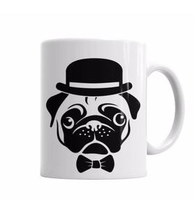 Pug Köpek 06 Kupa Bardak Porselen