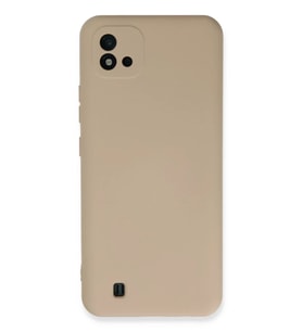 Realme C11 2021 Kılıf Nano içi Kadife Silikon - Pudra