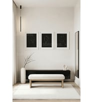 Minimalist Kadın Figürleri Çizgi Sanatı 3’lü Ahşap Çerçeveli Tablo Seti