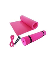 Siyah Pilates Minderi Ve Yoga Egzersiz Matı 6,5mm Atlama Ipi