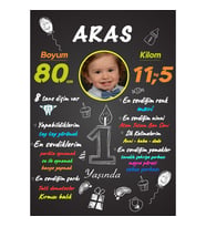 1 Yaş Anı Panosu Afiş,Karşılama Panosu Branda-