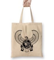 Egyptian Eye of Horus Wadjet Bez Çanta Uzun Saplı