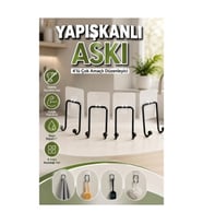 4’lü Yapışkanlı Çok Amaçlı Askı – Mutfak ve Banyo Düzenleyici