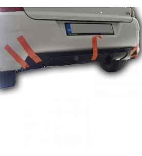 Citroen C4 Difüzör (Plastik) (Siyah-Gri)