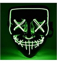 LED Işıklı Yeşil Maske