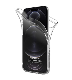 Microsonic Apple iPhone 16 Plus Kılıf 6 Tarafı Tam Full Koruma 360 Clear Soft Şeffaf