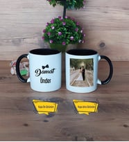 Damat Kupa Bardak Siyah Fotoğraflı