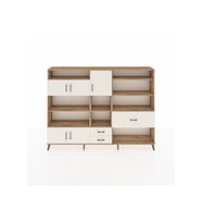 Arges Dolap 13 Raflı 3 Çekmeceli 5 Kapaklı 220x30x163 Çam-Aytaşı