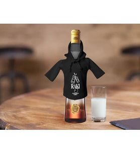 BK Gift Kişiye Özel Mini Siyah İçki Şişesi Tişörtü , Ev Bar Dekoru, Rakı, Rakı Şişesi Tişörtü, Ev Barı-10