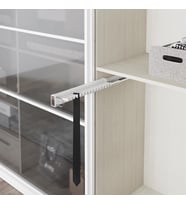 Beyaz Lüx Alüminyum Kravatlık Frenli S6727