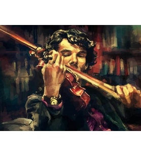 Sherlock Sayılarla Boyama Seti(40x50 cm Tuval Şasesine Gerili)