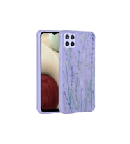Samsung Galaxy M33 Uyumlu Kılıf Simli Desenli Kamera Korumalı Parlak Zore Popy Kapak (Kahverengi)