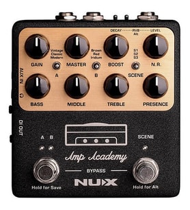 NUX NGS-6 Amp Academy (Üst Segment - Amfi Simülatörü & IR)  6 Farklı Efsanevi Amfi Modeli, 1024 Örneklemeli IR Desteği, XLR DI Çıkışı, USB Ses Kartı ve Efekt Döngüsü (FX Loop)  Ölçüler: 105 x 115 x 58 mm
