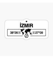 İzmir Gps Harita Sticker Oto Araba Yapıştırma 17CM yazı 236