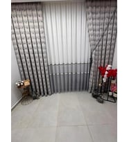 NİVEMESHOME PETEK GRİ 1/3 PİLELİ TÜL PERDE