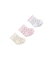 Kız Bebe Havlu Üçlü Set 1 Ay,6 Ay Çorap (Karışık)