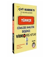 Tasarı Türkçe Cümlede Analitik Video Ders Notları 3