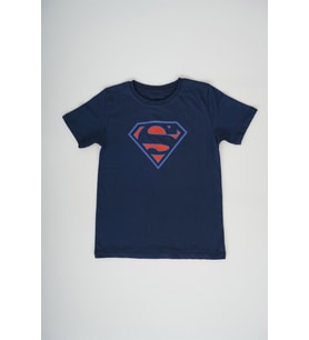 ERKEK ÇOCUK LACİVERT SUPERMAN BASKILI PAMUK TİŞÖRT