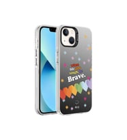 Apple iPhone 14 Uyumlu Kılıf Desenli Zore Silver Sert Kapak (Kırmızı)
