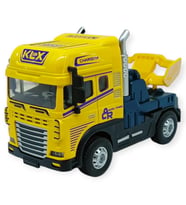 Metal Tır 1:24 - Sesli Işıklı Tır 13 cm - Sarı