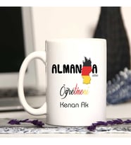 Almanca  Öğretmenine Özel Öğretmenler Günü Hediyesi Kişiye Özel Kupa Bardak