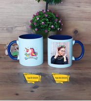Unicorn Kupa Bardak Lacivert Fotoğraflı