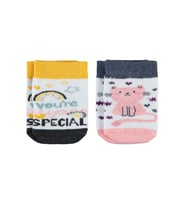 Civil Baby Kız Bebek Havlu Çorap 6-18 Ay Beyaz (Çok Renkli)