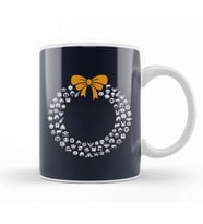 Overwatch Symbols Christmas Wreath Pattern Kupa Bardak Porselen
