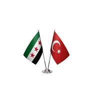 Yeni Suriye İkili Masa Bayrağı (Çok Renkli)