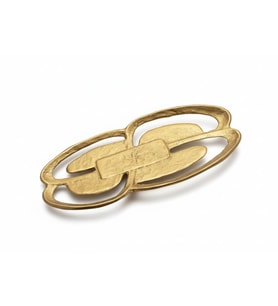 FESTIVE OVAL MEYVELIK GOLD 36X14 CM