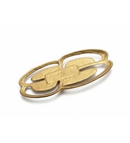 FESTIVE OVAL MEYVELIK GOLD 36X14 CM