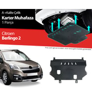 Citroen Berlingo Çelik Karter Muhafaza Koruma 2018 2019 2020 2023 2024 