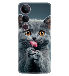 Vivo V50 Lite Kılıf Boutique Baskılı Resimli Komik Kedi Pcode -008