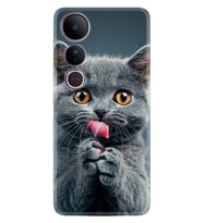 Vivo V50 Lite Kılıf Boutique Baskılı Resimli Komik Kedi Pcode -008