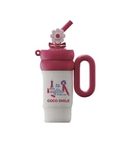Vagonlife Cocosmile CS-8827 760ml Pipetli Pembe Çelik Termos