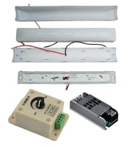 10 Adet 12 Volt 4 Watt 6500K Beyaz Işık Samsung Ledli Pergola Manuel Dimmer 5A Slim Trafo Set