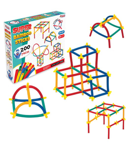 Süper Bambu Çubuklar (200 Parça) - Lego Setleri - Borular Lego - Plastik Çubuklar