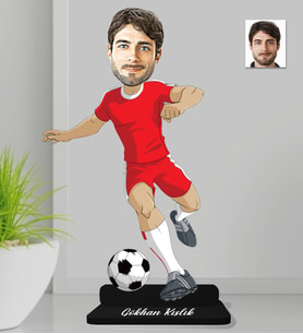Kişiye Özel Futbolcu Erkek Ahşap Biblo-2